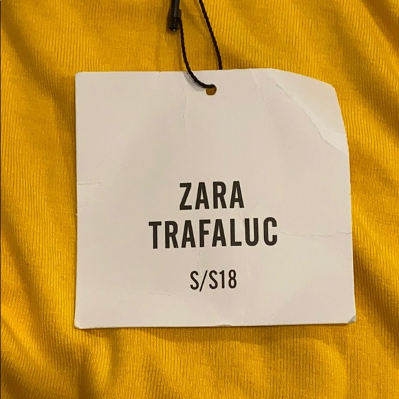 NWT Zara Trafaluc Yellow Crop Top - Picture 4 of 5